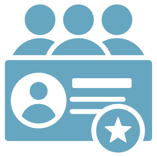 Icon showing a user profile with a username and password input fields.